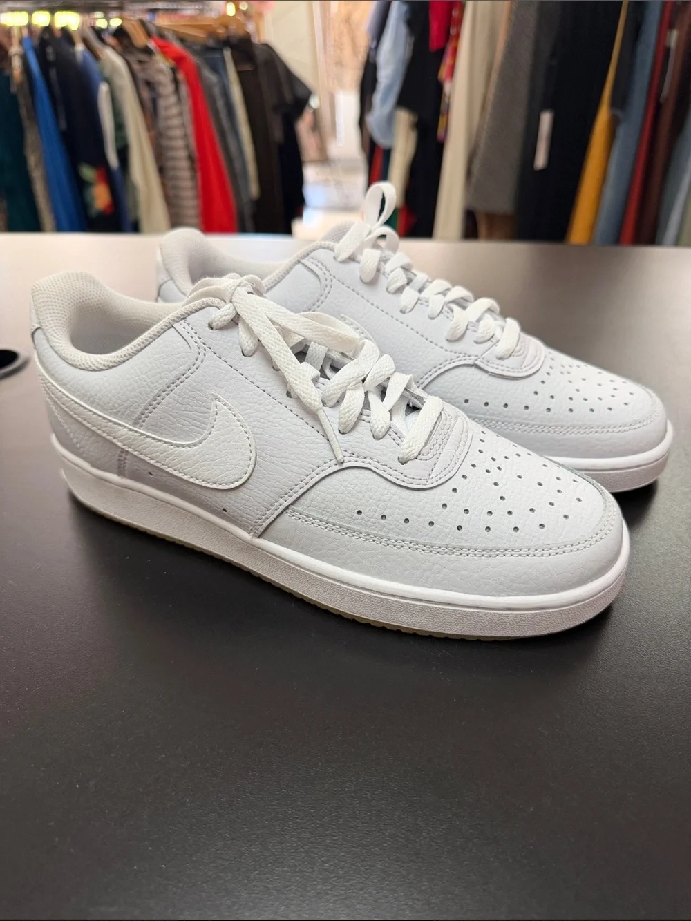 Nike White Low-Top Leather Sneakers
